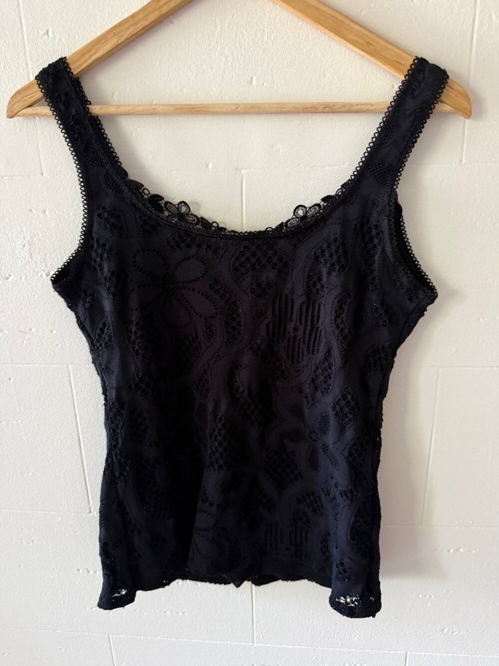 Ariane | Y2K Black Lace Flower Camisole | Whimsy Fairycore Goth | Small - Picture 9 of 10
